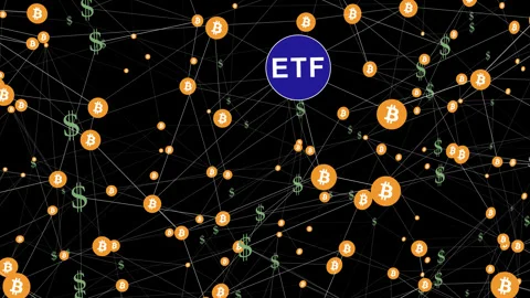 Spot etf and beyond exploring evolution of bitcoin investments. Crypto assets Video stock 256185380