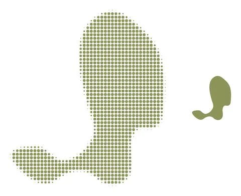 Spot Halftone Dot Icon Illustrazione stock