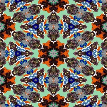 Spot kaleidoscopic seamless generated hires texture Stock Illustration