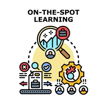 On the spot learning process concept illustration Stock Illustration