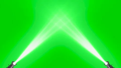 Spot light flare ray beam effect loop animation green screen. 4K animation. Stock Footage 167303837