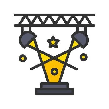 Spot Light Icon Image. 스톡 일러스트