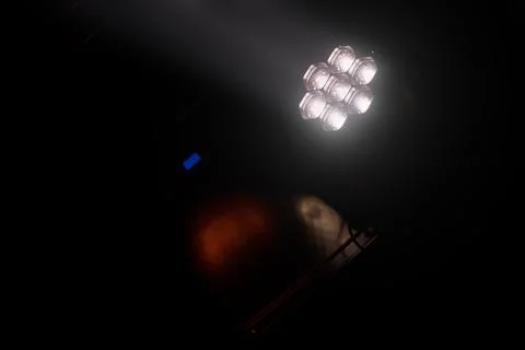 Spot light projector electric beams technical gear equipment for scene Foto stock
