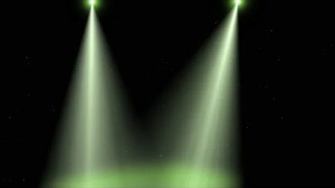 Spot light stage loop animation Stock Footage 185932954