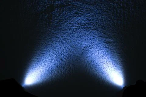 Spot light on wall abstract backdrop Stock Photos