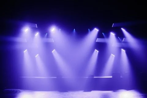 Spot lights on a Empty Stage Foto stock