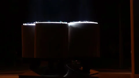 Spot lights in sky moving Stock Footage 143374111