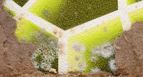 Spot mold on the wall. Fotos Stock