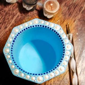 Spot painting of pots Stock Photos