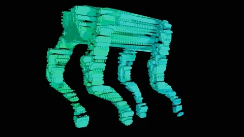 Spot Robot BostonDynamics Particle Part02 4K Stock Footage 218304200