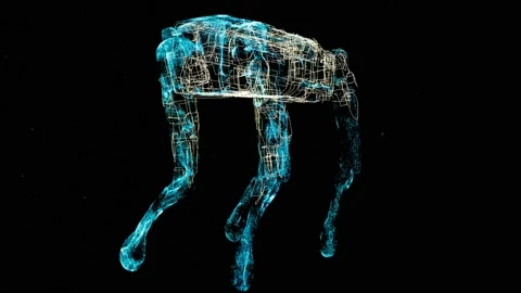 Spot Robot BostonDynamics Particle Part05 4K Stock Footage 218304227