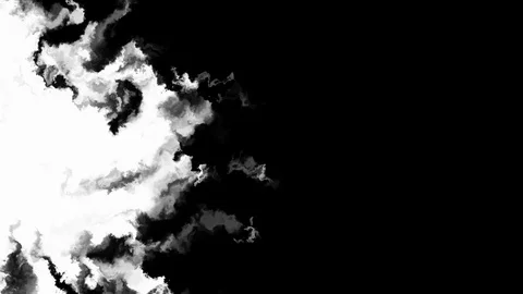 Spot, spreading white from left to right, ink, transition, spray, turbulent Video stock 123469949