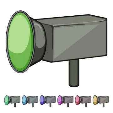 Spot studio light cartoon vector graphic Stock Illustration