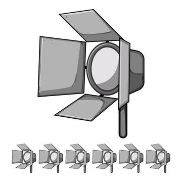 Spot studio light cartoon vector graphic Stock Illustration