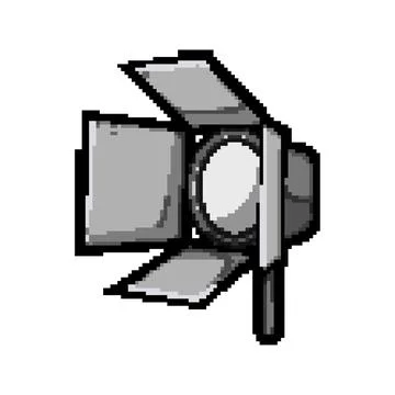 Spot studio light pixel art vector illustration 库存插图
