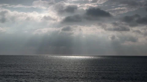 Spot of Sunlight on the Sea Stock Footage 47071763