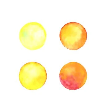 Spot vector pastel set. Vector watercolor stains Stock Illustration