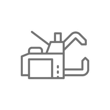 Spot welding machine line icon. Stock Illustration