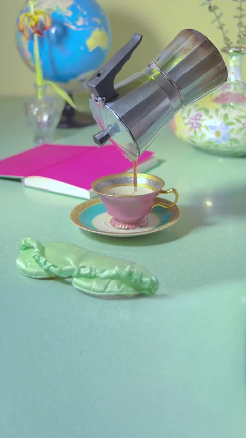 Spotify Canvas : Vertical : Seamless loop : Flying saucer : Coffee Magic Stock Footage 166178899