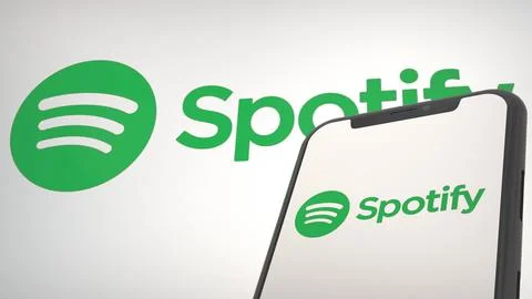 Spotify Editorial Logo for Press Event Stock Photos
