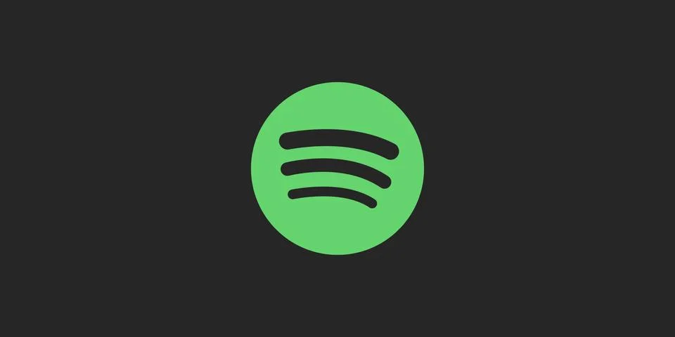 Spotify logo, dark mode. Editorial vector. Kyiv, Ukraine - July 20, 2020 Stock Illustration
