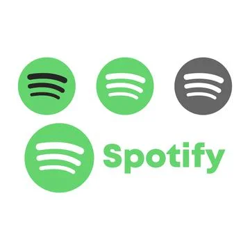 Spotify logo, dark mode. Editorial vector. Kyiv, Ukraine - July 20, 2020 Stock Illustration