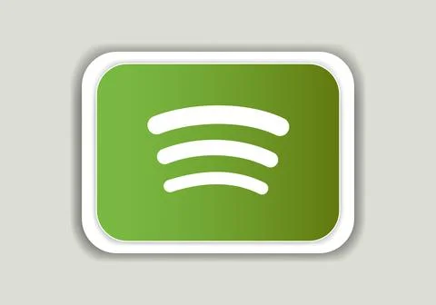 Spotify logo sign symbol vector. Mobile apps online service icon. Social Media Illustrazione stock