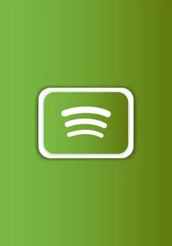 Spotify logo sign symbol vector. Mobile apps online service icon. Social Media Illustrazione stock