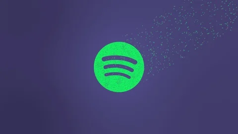 Spotify Logo Wind Dissolve Video stock 105369765