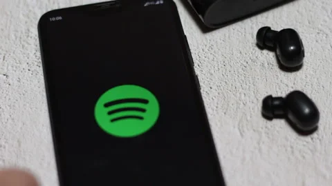 Spotify, opening after installing the application Stock Footage 151161650