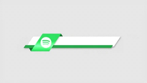 Spotify Social Media Lower Third Stock Footage 204013088