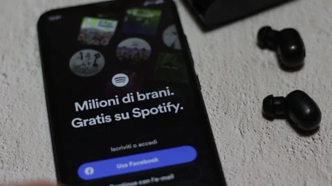 Spotify, subscription to the on-demand streaming service Stock-Footage 151161663