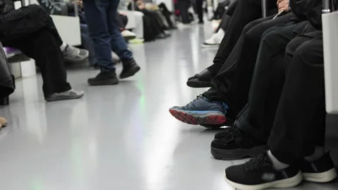 Spotless subway floor shows commitment passenger health. Regular cleaning Stock Footage 322088612
