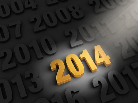 Spotlight on 2014 Stock Illustration