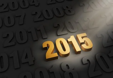Spotlight on 2015 Stock Illustration