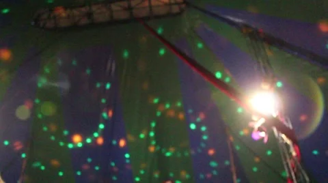 Spotlight and flickering lights Stock Footage 44443371