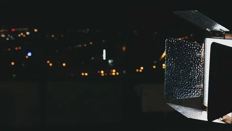 Spotlight and smoke Stock Footage 76954553