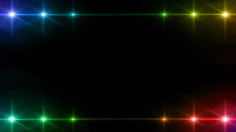 Spotlight array effect rainbow color Ilustración de archivo