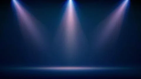 Spotlight backdrop. Illuminated blue stage. Background for displaying product Stock Illustration