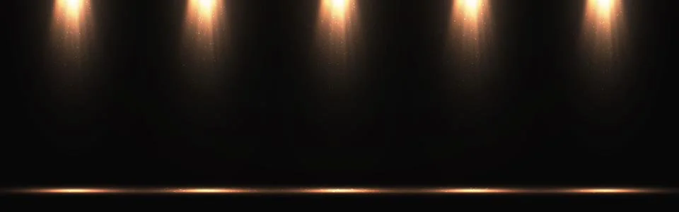 Spotlight background. Stage with shining effect, floating particles and glo.. Stock Illustration