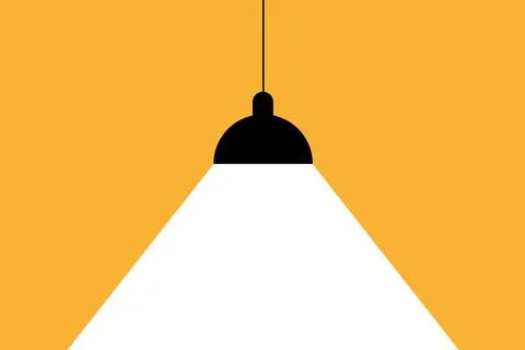 Spotlight banner vector yellow background business design office concept. Stock-Illustration