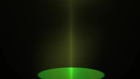 Spotlight Beam Illuminating a Circular Green Stage Platform on Dark Backgro.. Stock Footage 343767158