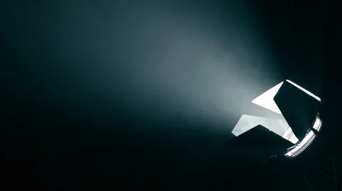 Spotlight beam of light filled with smoke Video stock 35527668
