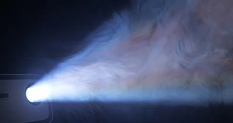 Spotlight Beam Through Haze. Stock Footage 324800682