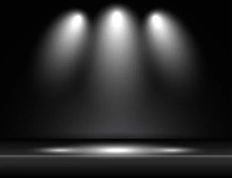 Spotlight black light rays room studio background vector Stock Illustration