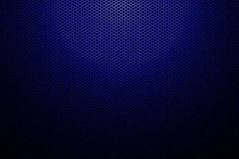 Spotlight on blue metallic mesh background. Stock Illustration