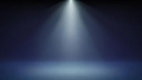 Spotlight blue stage background. Minimalist interior studio room. Backdrop Stock Illustration