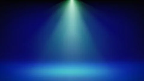 Spotlight blue stage background. Minimalist interior studio, spotlight. Backdrop Stock Illustration