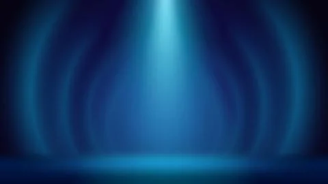 Spotlight blue stage background. Minimalist interior studio spotlight. Backdrop Stock Illustration