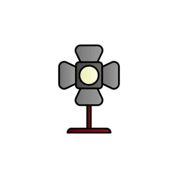 Spotlight cinema color gradient vector icon Stock Illustration